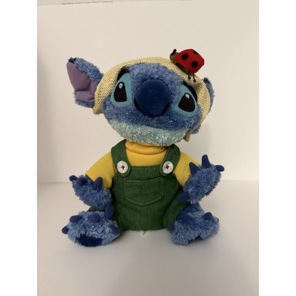 Vintage Disney Store GARDEN PARTY STITCH 9" Exclusive Plush Lady Bug NWT Rare